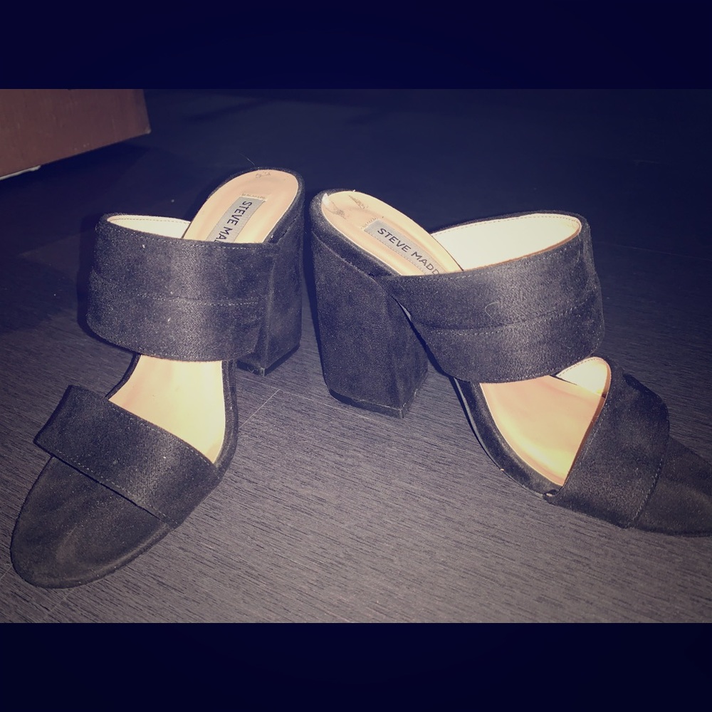 Steve Madden Black Heel Sandals